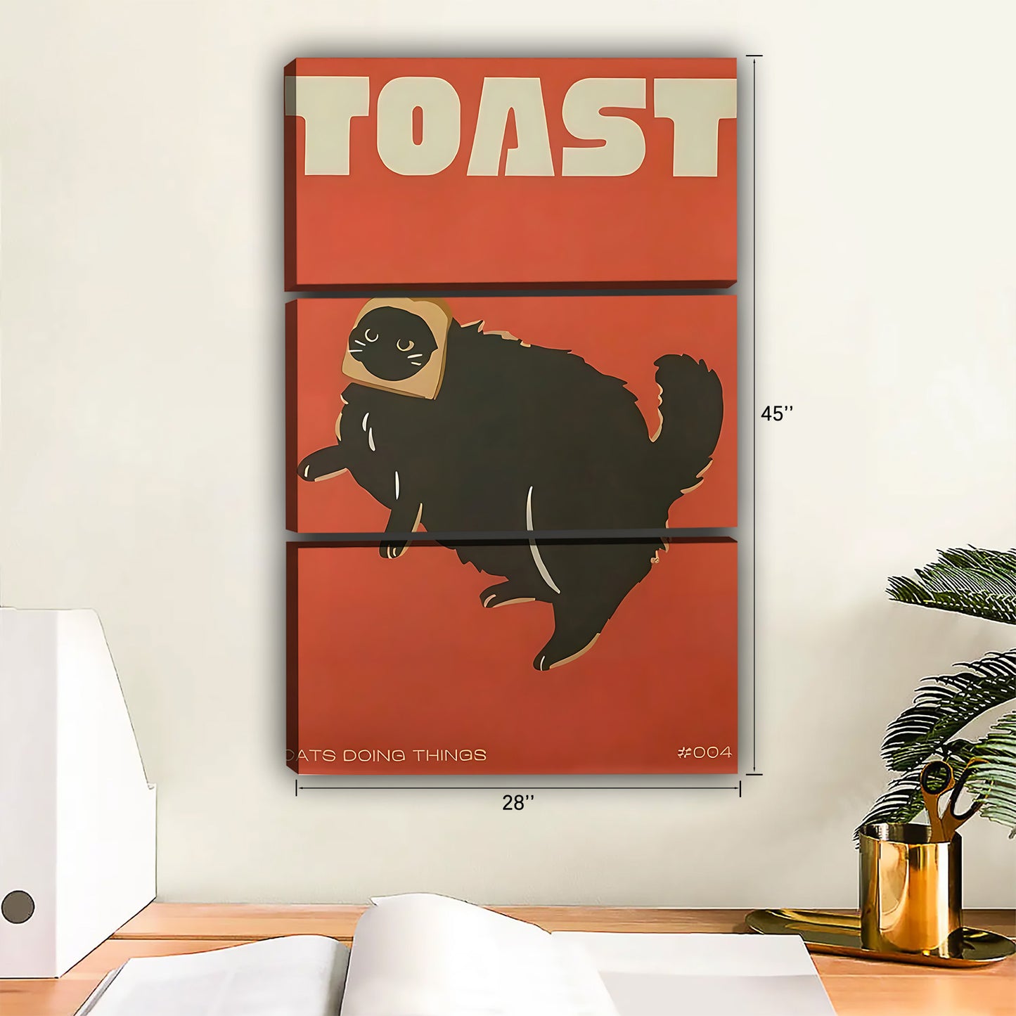 Funny Cat Art - Canvas Wall Art - Abstract Funny Living Room Decor| Liberty Signs #SZ167