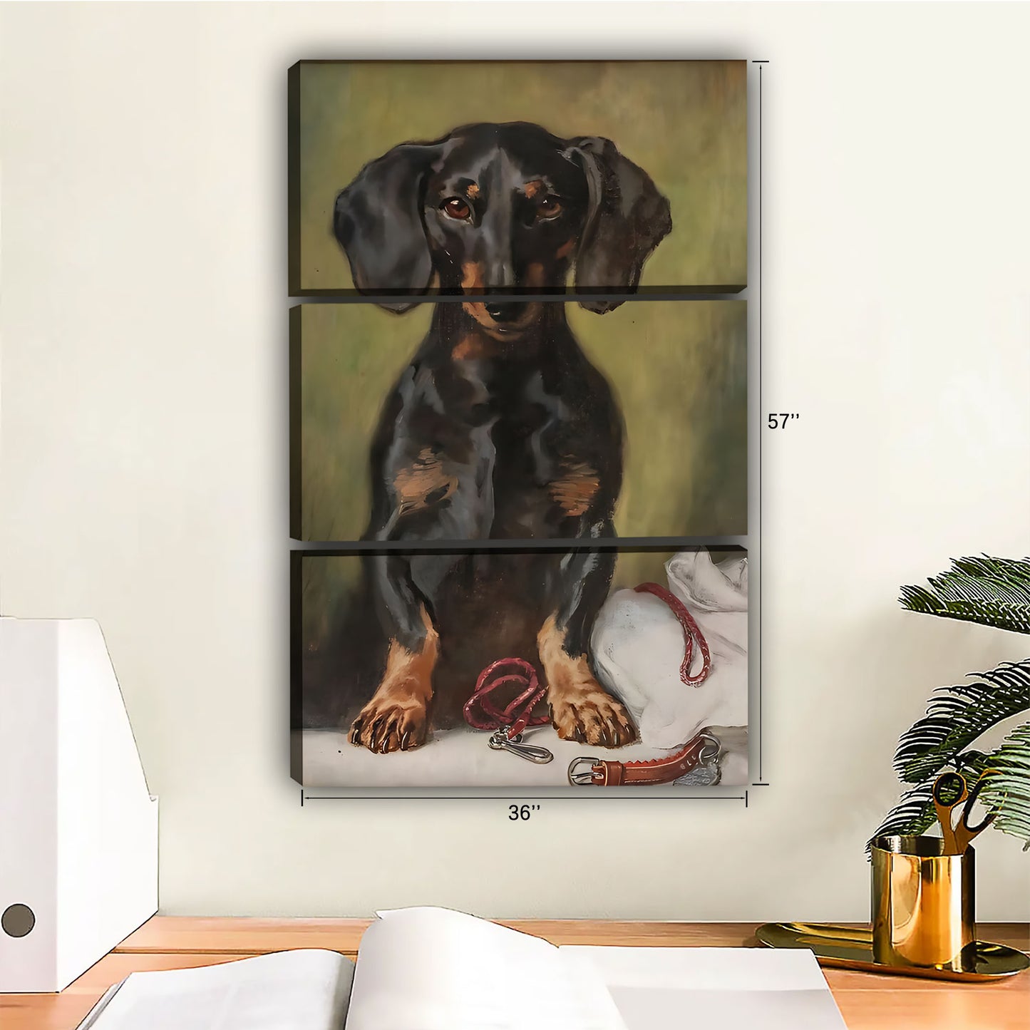 Funny Dog Art - Canvas Wall Art - Abstract Funny Living Room Decor| Liberty Signs #SZ169