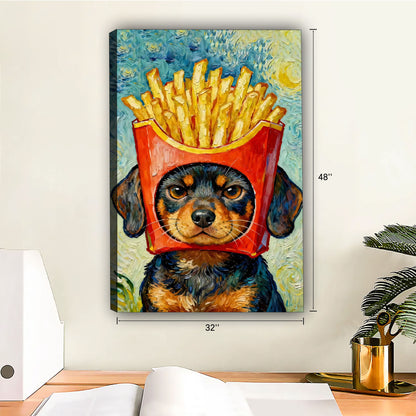 Funny Dog Art - Canvas Wall Art - Abstract Funny Living Room Decor| Liberty Signs #SZ170