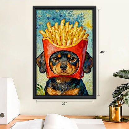 Funny Dog Art - Canvas Wall Art - Abstract Funny Living Room Decor| Liberty Signs #SZ170