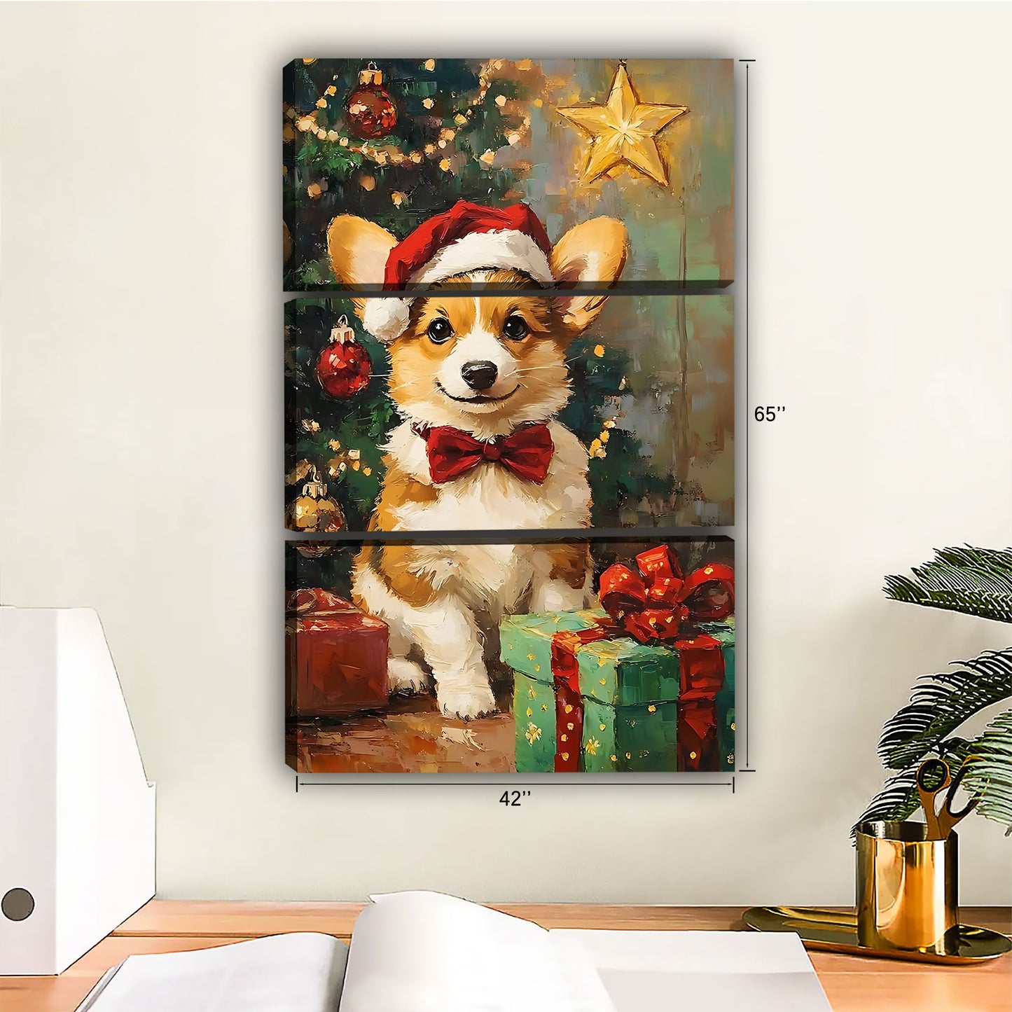 Funny Dog Art - Canvas Wall Art - Abstract Funny Living Room Decor| Liberty Signs #SZ171