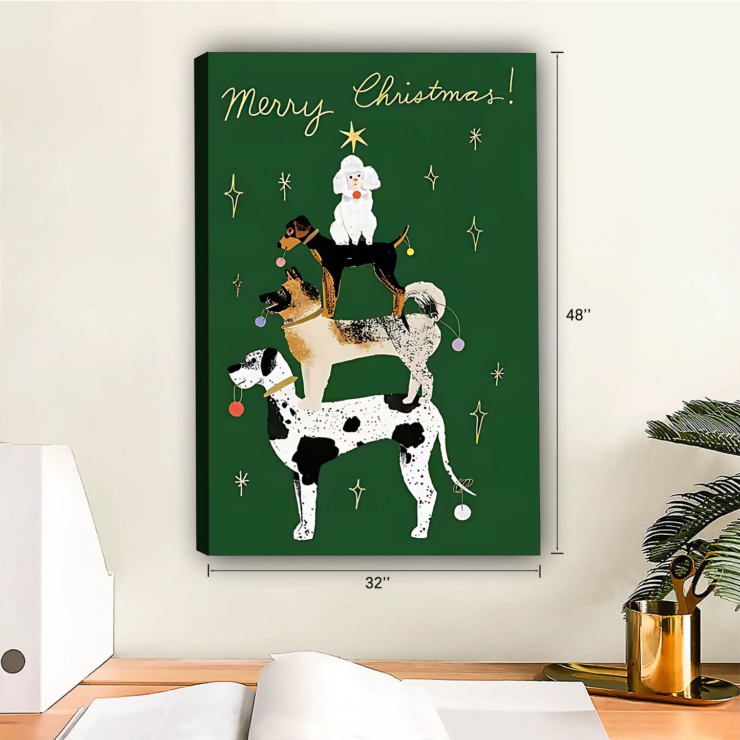 Funny Dog Art - Canvas Wall Art - Abstract Funny Living Room Decor| Liberty Signs #SZ172