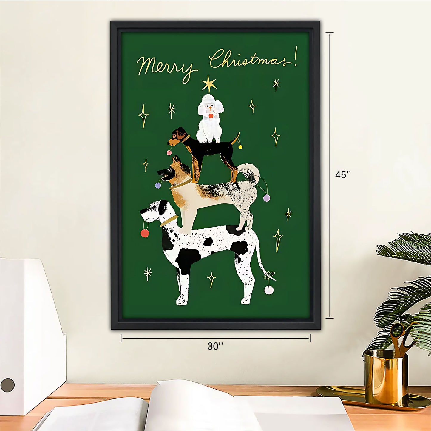 Funny Dog Art - Canvas Wall Art - Abstract Funny Living Room Decor| Liberty Signs #SZ172