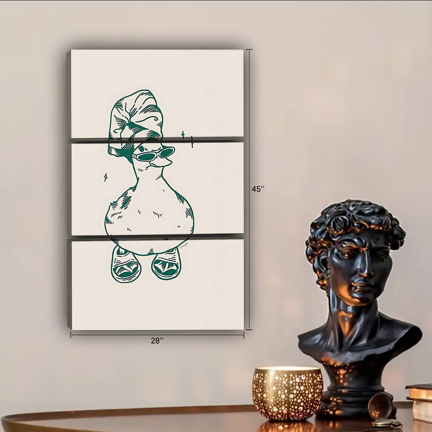 Neutral Abstract Framed Wall Art – Minimalist Line Art for Office or Studio | Liberty Signs#SZ177