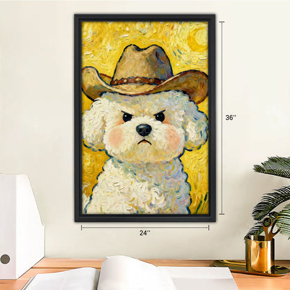 Funny Dog Art - Canvas Wall Art - Abstract Funny Living Room Decor| Liberty Signs #SZ178