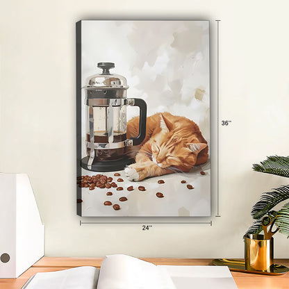 Funny Cat Art - Canvas Wall Art - Abstract Funny Living Room Decor| Liberty Signs #SZ182