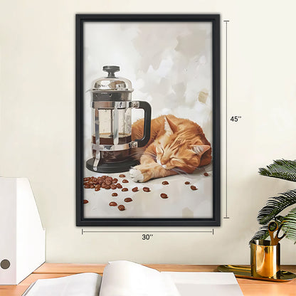 Funny Cat Art - Canvas Wall Art - Abstract Funny Living Room Decor| Liberty Signs #SZ182