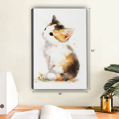Funny Cat Art - Canvas Wall Art - Abstract Funny Living Room Decor| Liberty Signs #SZ183