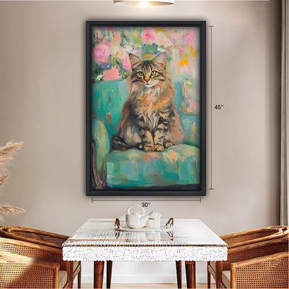 Funny Cat Art - Canvas Wall Art - Abstract Funny Living Room Decor| Liberty Signs #SZ185