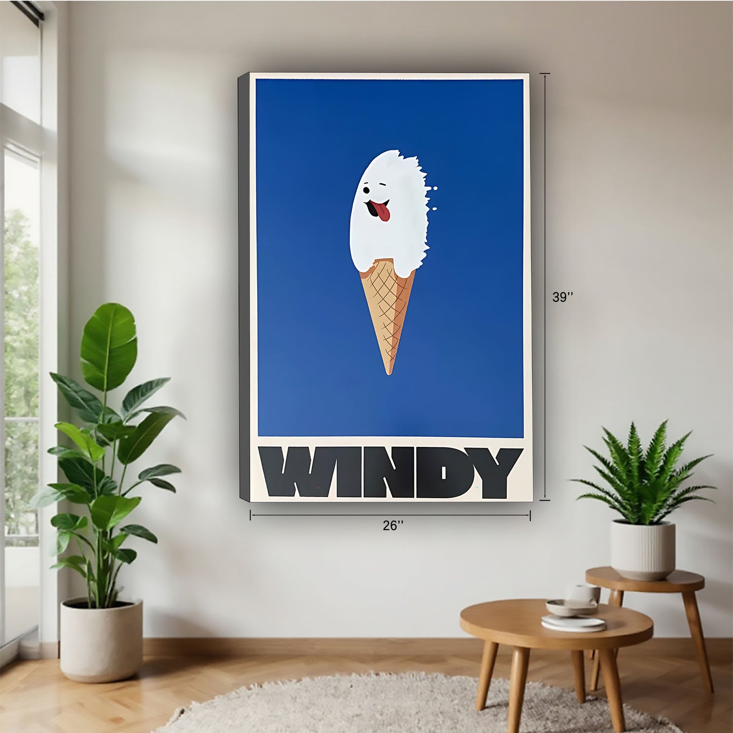 Funny Dog Art - Canvas Wall Art - Abstract Funny Living Room Decor| Liberty Signs #SZ191