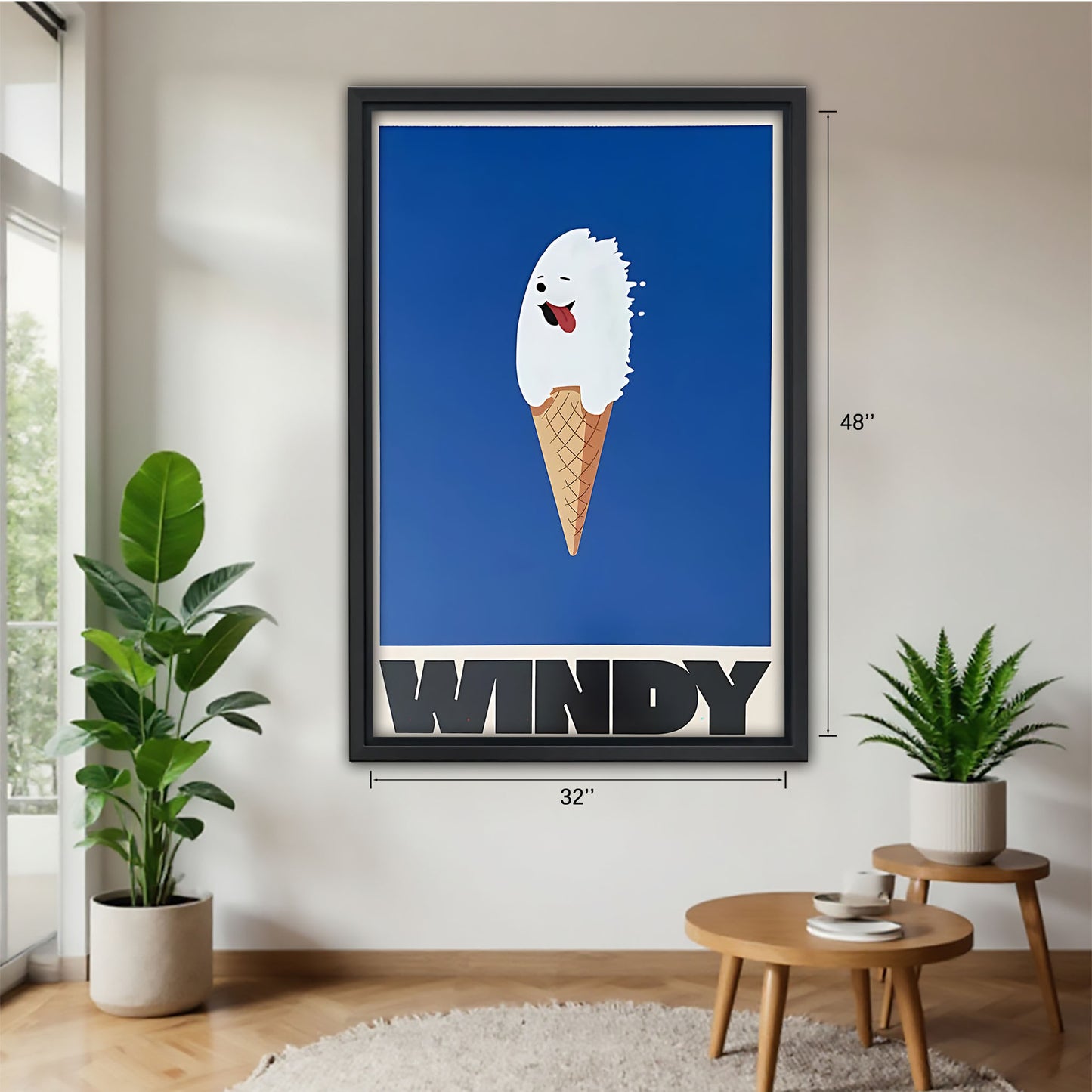 Funny Dog Art - Canvas Wall Art - Abstract Funny Living Room Decor| Liberty Signs #SZ191