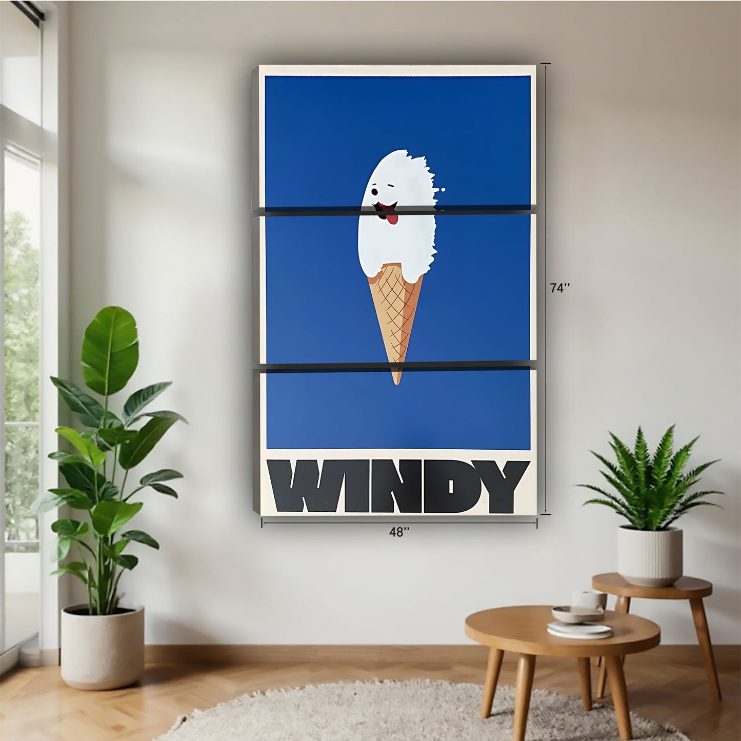 Funny Dog Art - Canvas Wall Art - Abstract Funny Living Room Decor| Liberty Signs #SZ191