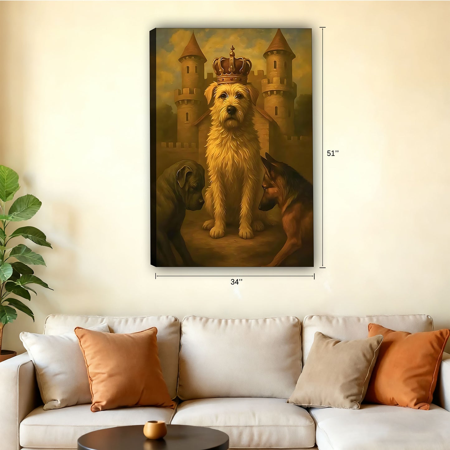 Funny Dog Art - Canvas Wall Art - Abstract Funny Living Room Decor| Liberty Signs #SZ205