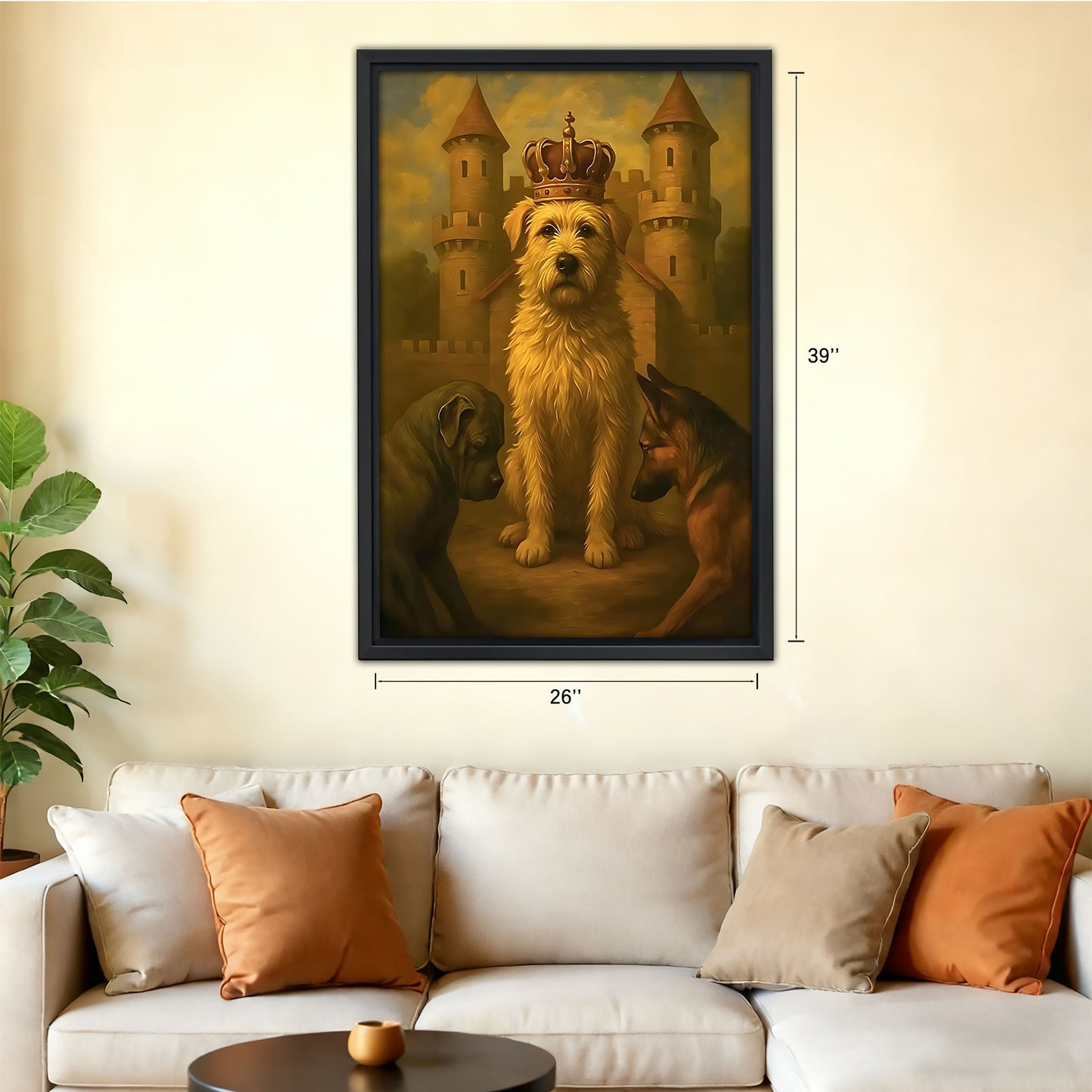 Funny Dog Art - Canvas Wall Art - Abstract Funny Living Room Decor| Liberty Signs #SZ205