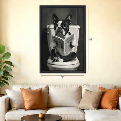 Funny Dog Art - Canvas Wall Art - Abstract Funny Living Room Decor| Liberty Signs #SZ206