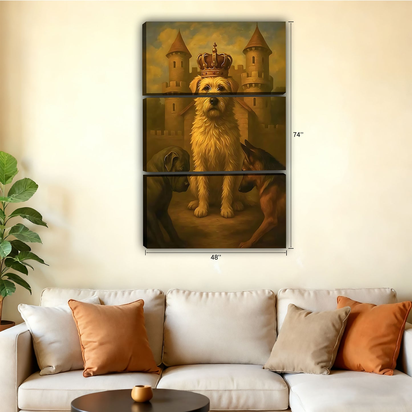 Funny Dog Art - Canvas Wall Art - Abstract Funny Living Room Decor| Liberty Signs #SZ205