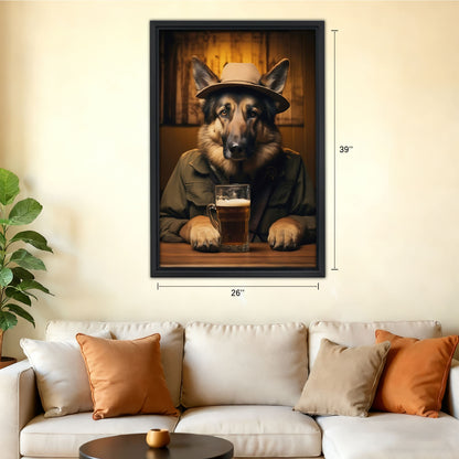 Funny Dog Art - Canvas Wall Art - Abstract Funny Living Room Decor| Liberty Signs #SZ218