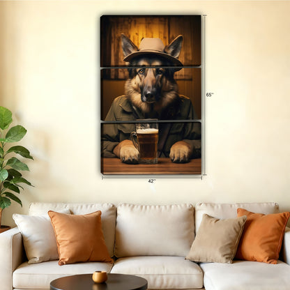 Funny Dog Art - Canvas Wall Art - Abstract Funny Living Room Decor| Liberty Signs #SZ218