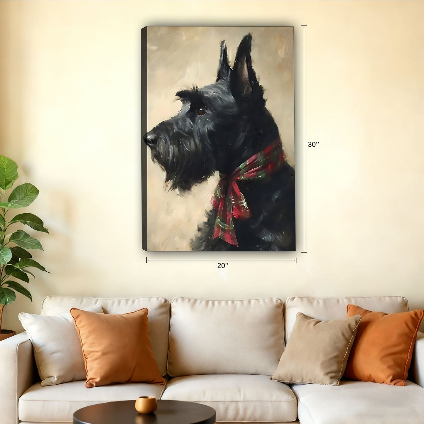 Funny Dog Art - Canvas Wall Art - Abstract Funny Living Room Decor| Liberty Signs #SZ219