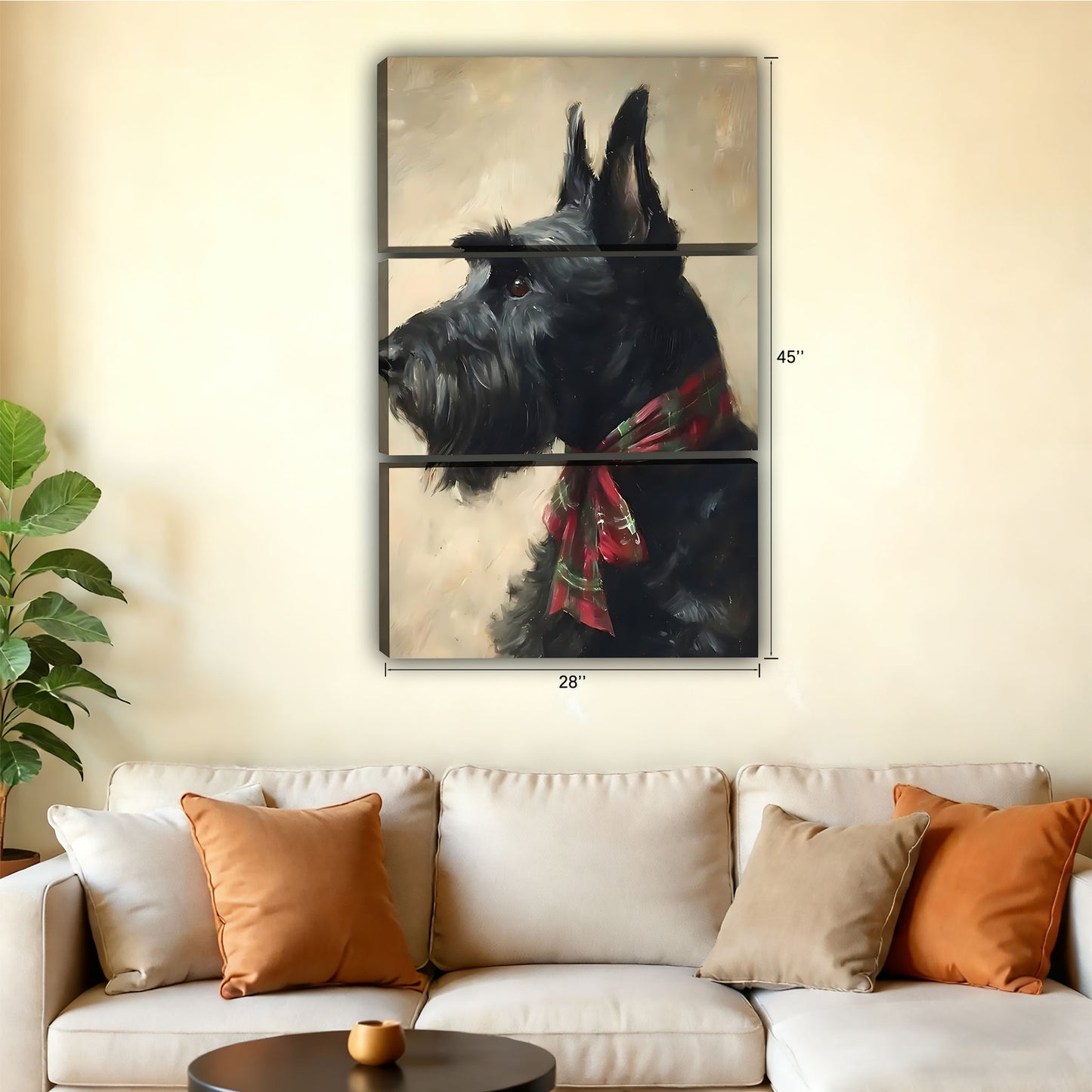 Funny Dog Art - Canvas Wall Art - Abstract Funny Living Room Decor| Liberty Signs #SZ219