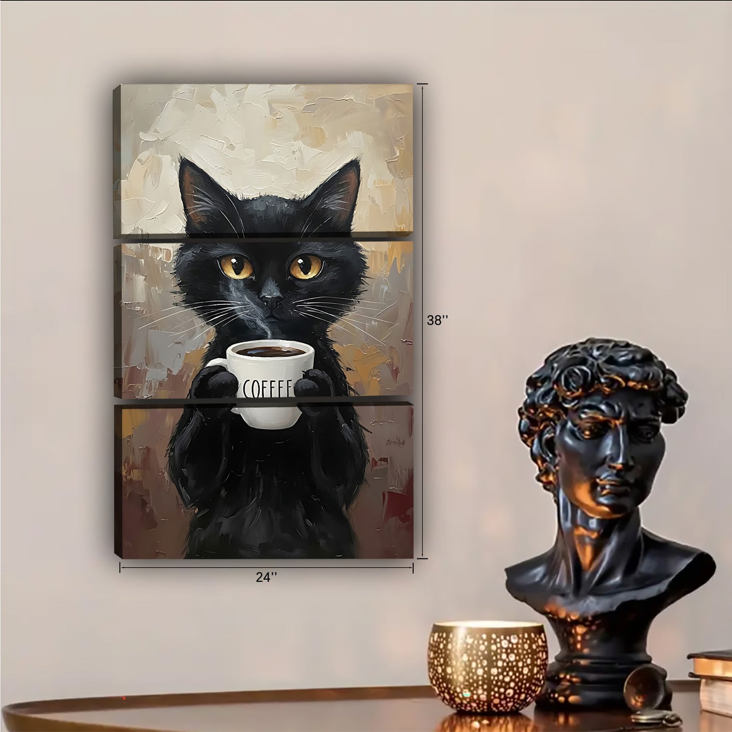 Funny Cat Art - Canvas Wall Art - Abstract Funny Living Room Decor| Liberty Signs #SZ220