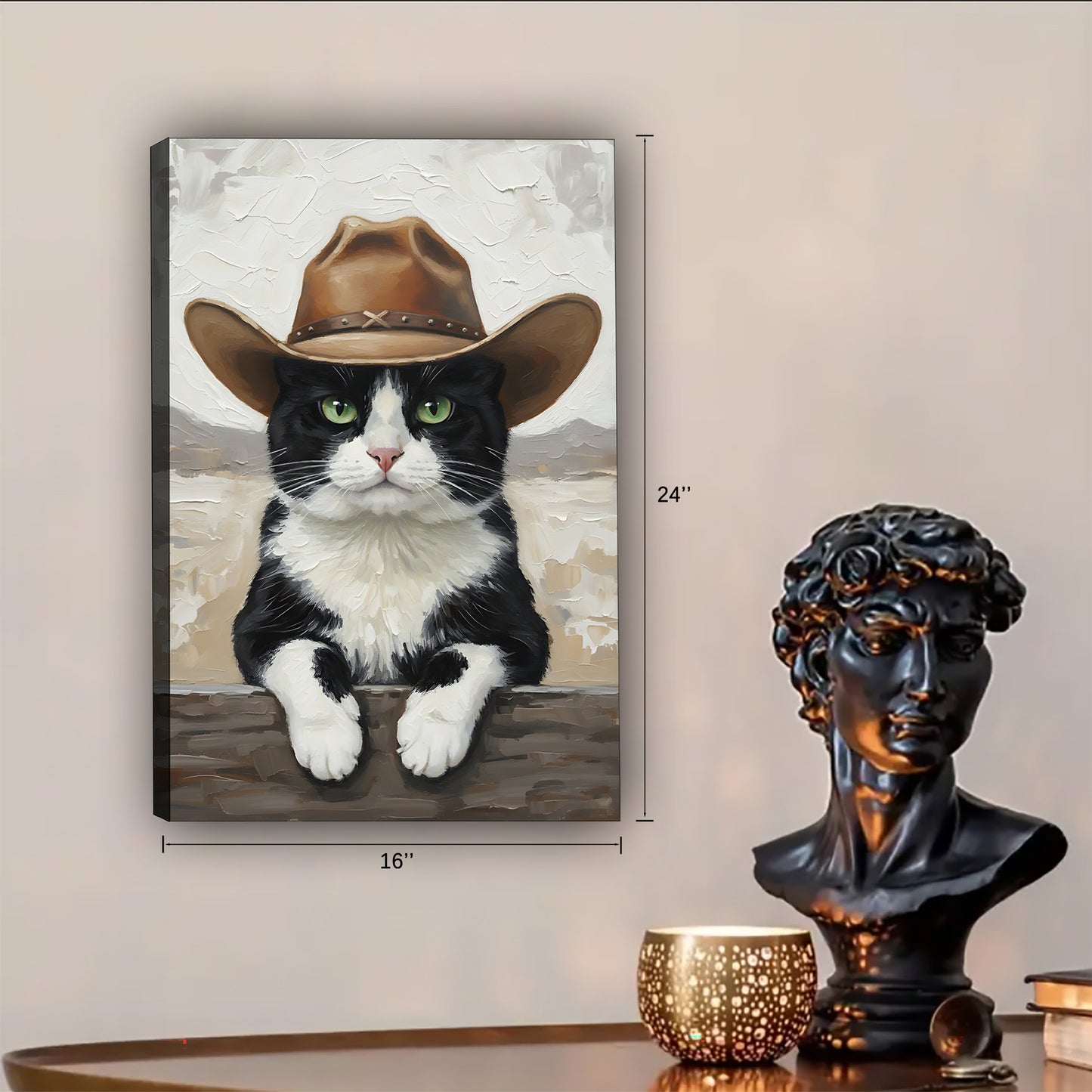 Funny Cat Art - Canvas Wall Art - Abstract Funny Living Room Decor| Liberty Signs #SZ221