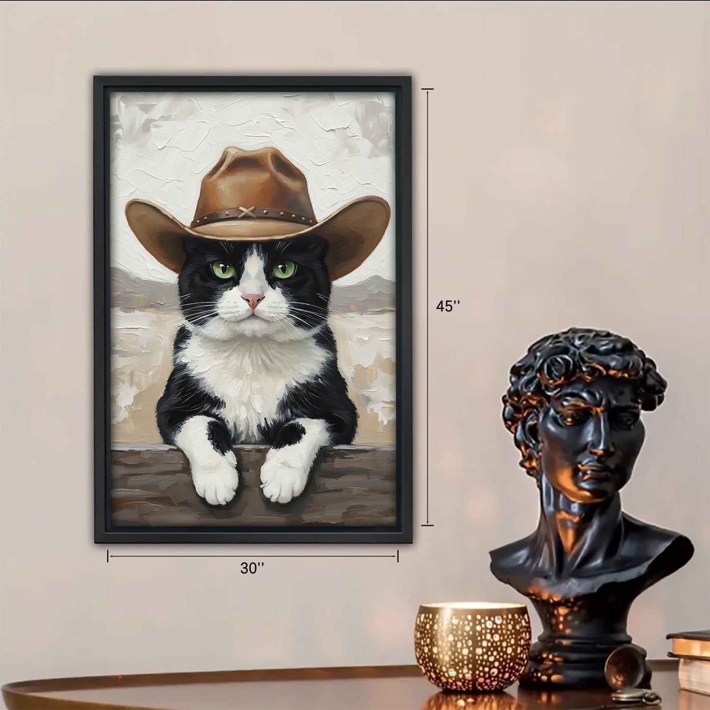 Funny Cat Art - Canvas Wall Art - Abstract Funny Living Room Decor| Liberty Signs #SZ221