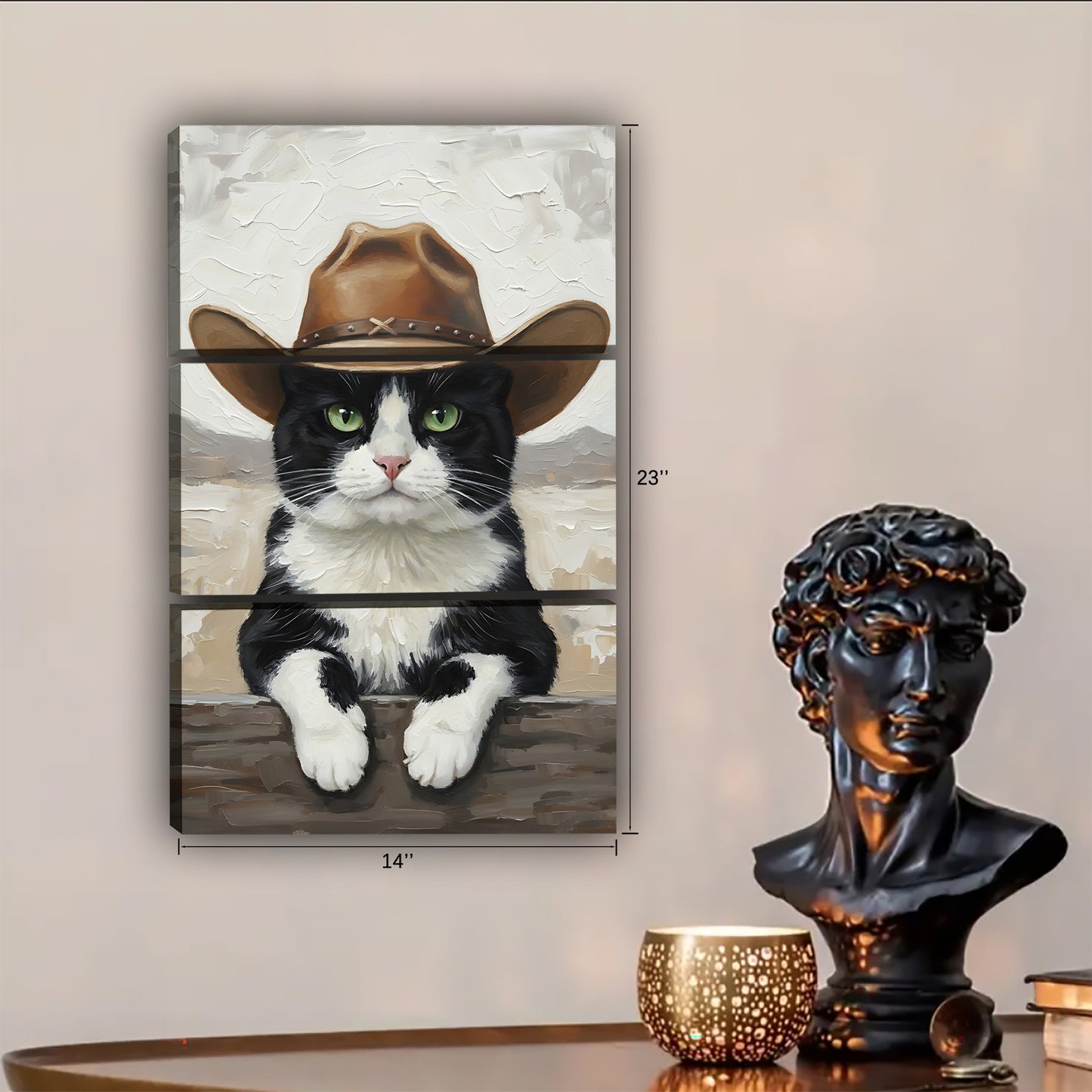 Funny Cat Art - Canvas Wall Art - Abstract Funny Living Room Decor| Liberty Signs #SZ221