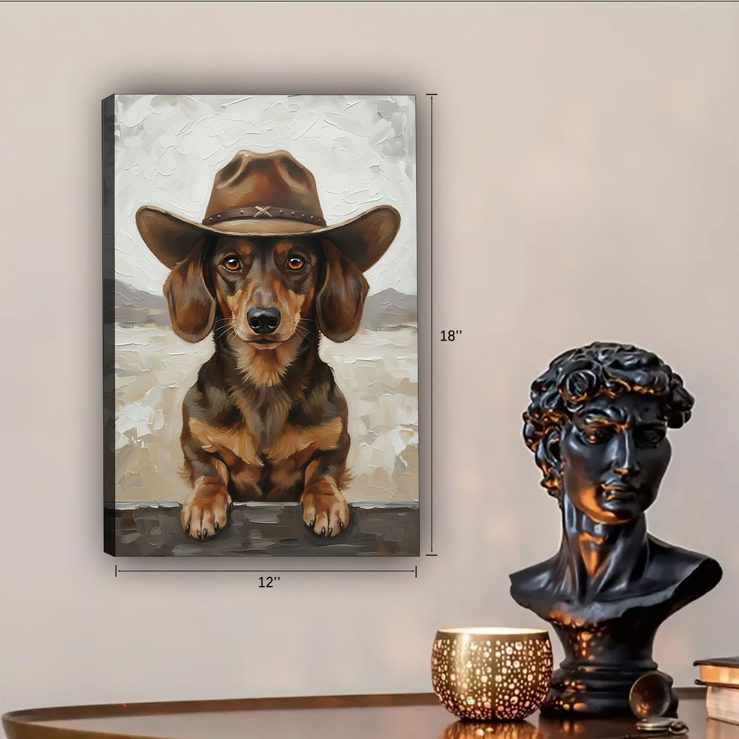 Funny Dog Art - Canvas Wall Art - Abstract Funny Living Room Decor| Liberty Signs #SZ224