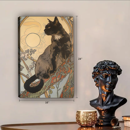 Funny Cat Art - Canvas Wall Art - Abstract Funny Living Room Decor| Liberty Signs #SZ227