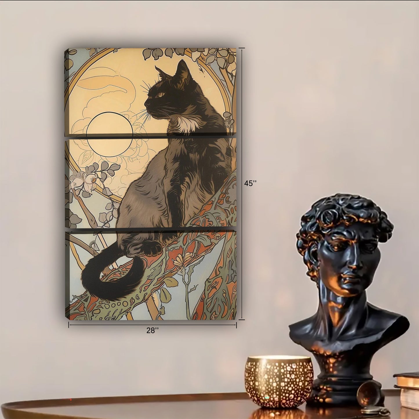 Funny Cat Art - Canvas Wall Art - Abstract Funny Living Room Decor| Liberty Signs #SZ227