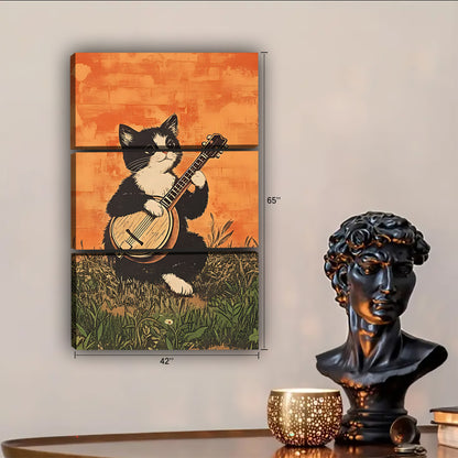 Funny Cat Art - Canvas Wall Art - Abstract Funny Living Room Decor| Liberty Signs #SZ233