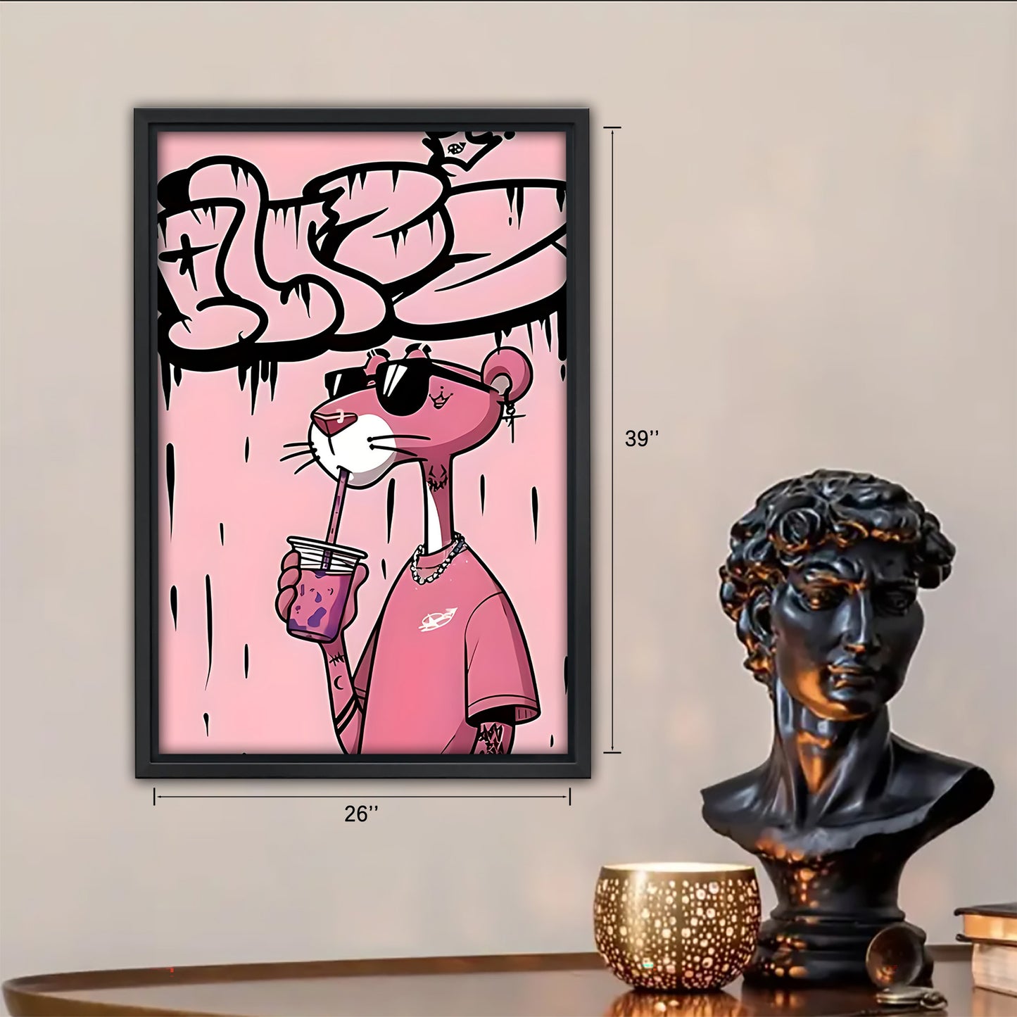 Neutral Abstract Framed Wall Art – Minimalist Line Art for Office or Studio | Liberty Signs #SZ235