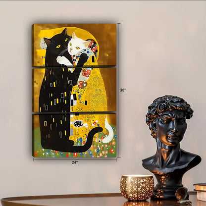Funny Cat Art - Canvas Wall Art - Abstract Funny Living Room Decor| Liberty Signs #SZ236