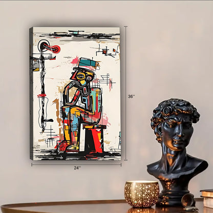 Neutral Abstract Framed Wall Art – Minimalist Line Art for Office or Studio | Liberty Signs #SZ237