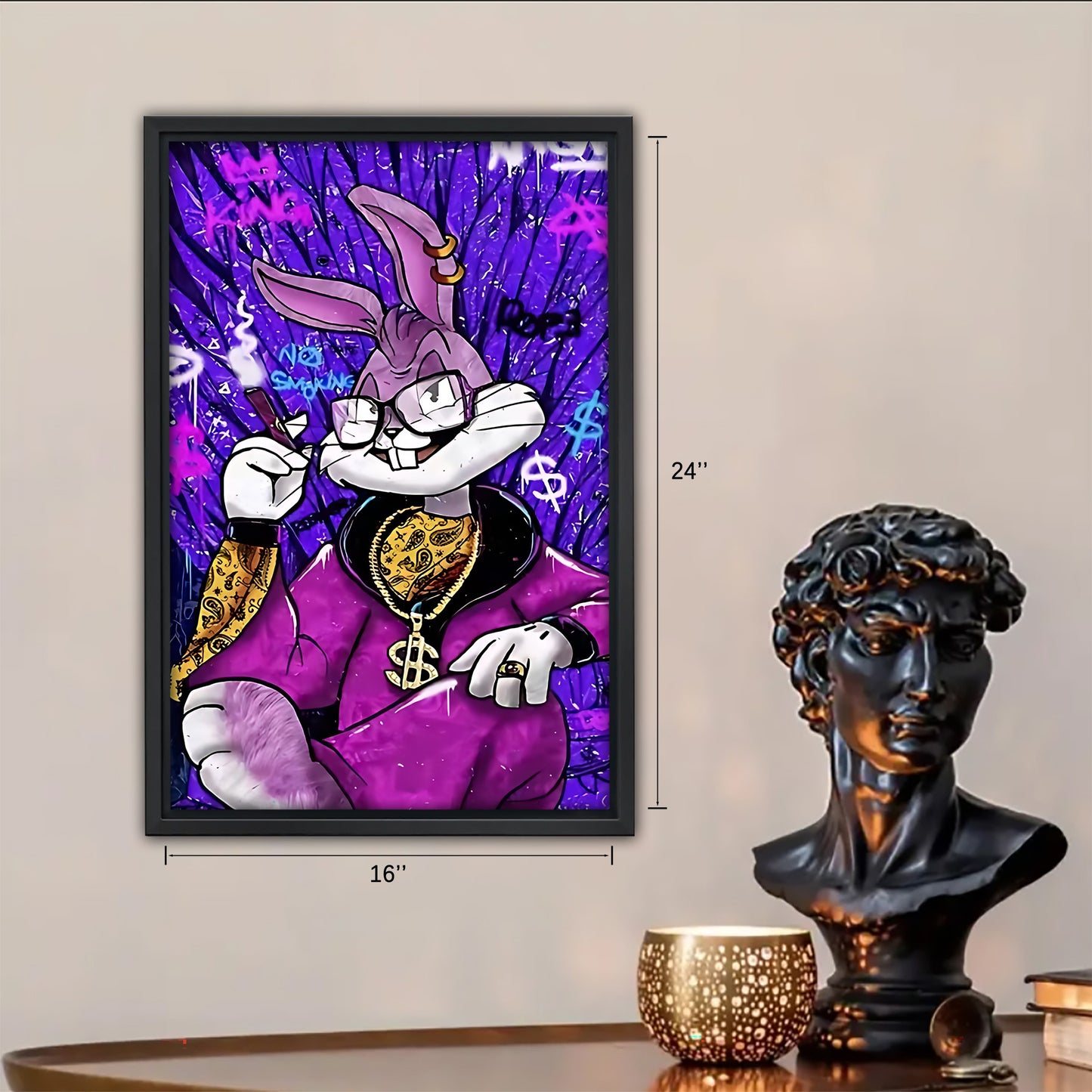 Neutral Abstract Framed Wall Art – Minimalist Line Art for Office or Studio | Liberty Signs #SZ238