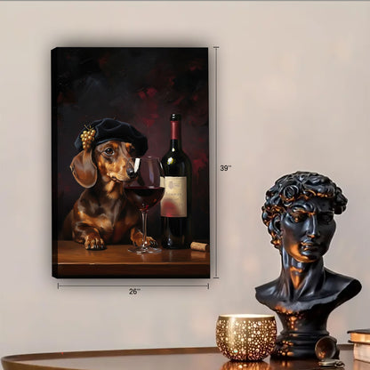 Funny Dog Art - Canvas Wall Art - Abstract Funny Living Room Decor| Liberty Signs #SZ239