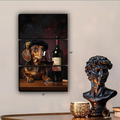 Funny Dog Art - Canvas Wall Art - Abstract Funny Living Room Decor| Liberty Signs #SZ239