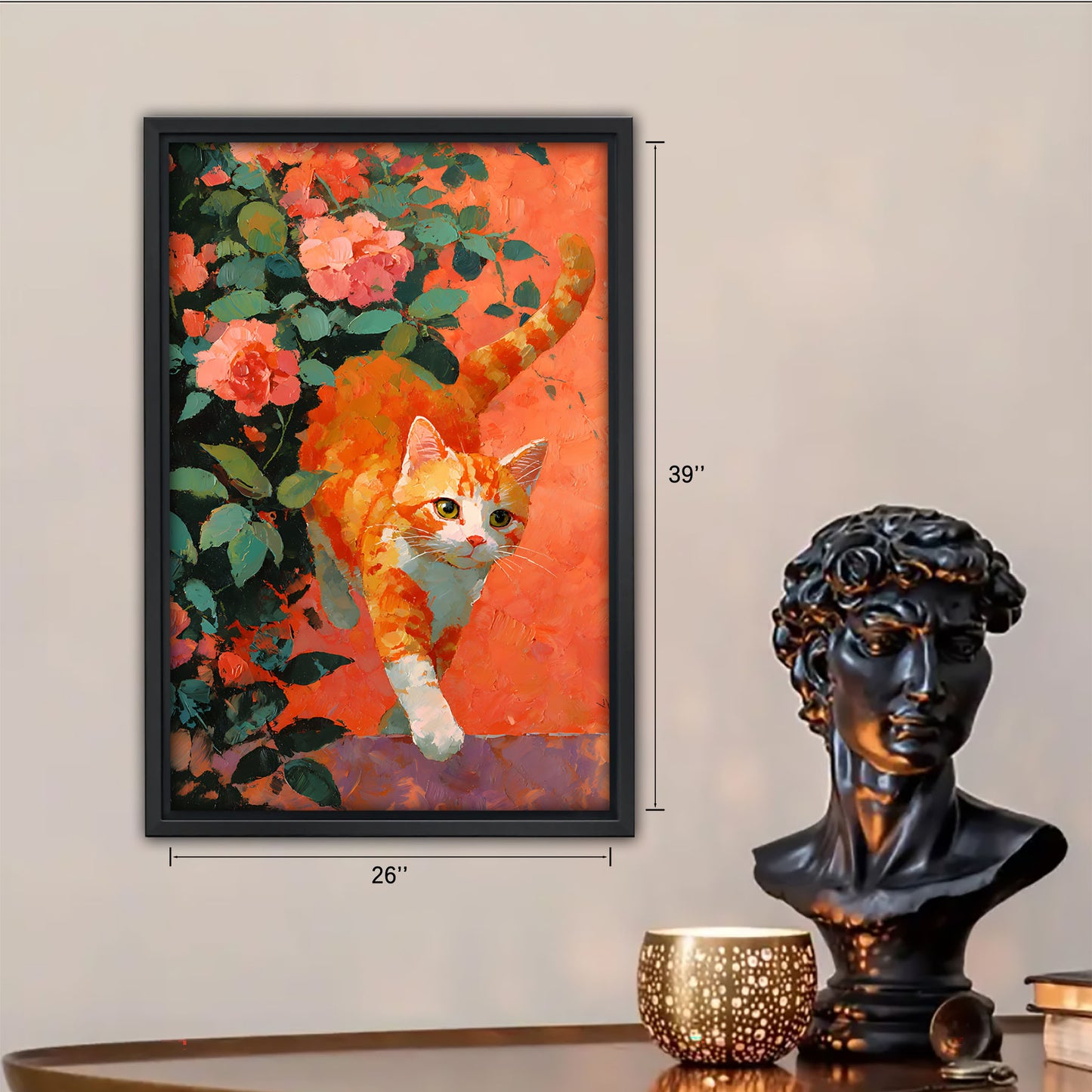 Funny Cat Art - Canvas Wall Art - Abstract Funny Living Room Decor| Liberty Signs #SZ241