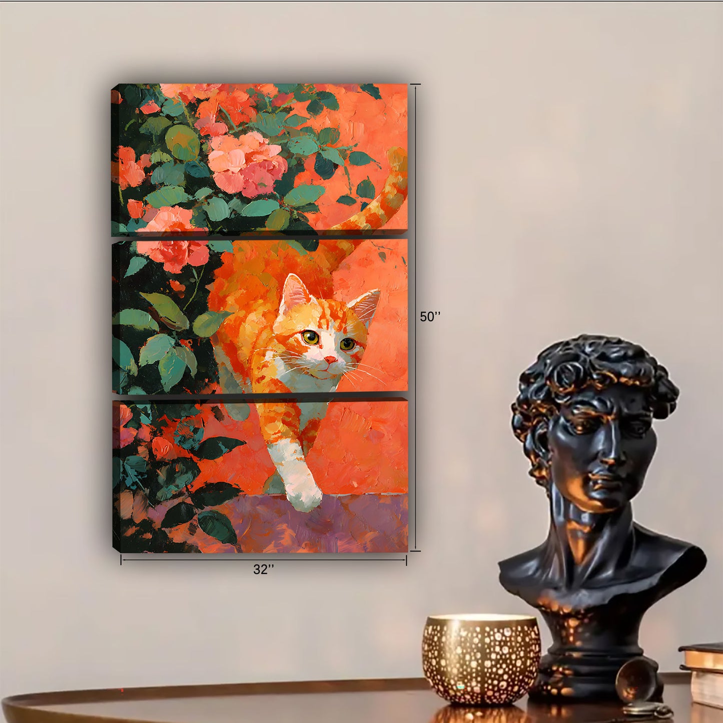 Funny Cat Art - Canvas Wall Art - Abstract Funny Living Room Decor| Liberty Signs #SZ241
