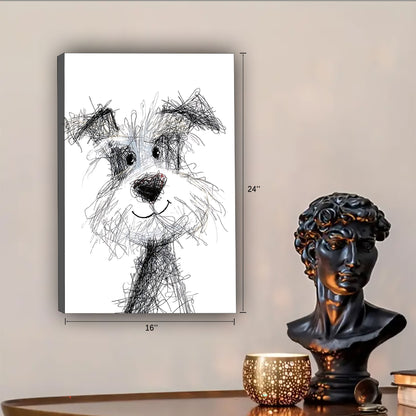 Funny Dog Art - Canvas Wall Art - Abstract Funny Living Room Decor| Liberty Signs #SZ245