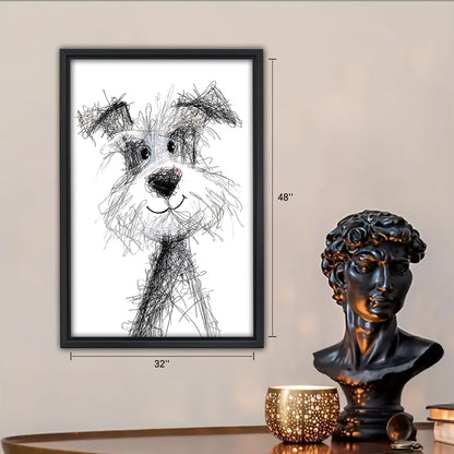 Funny Dog Art - Canvas Wall Art - Abstract Funny Living Room Decor| Liberty Signs #SZ245