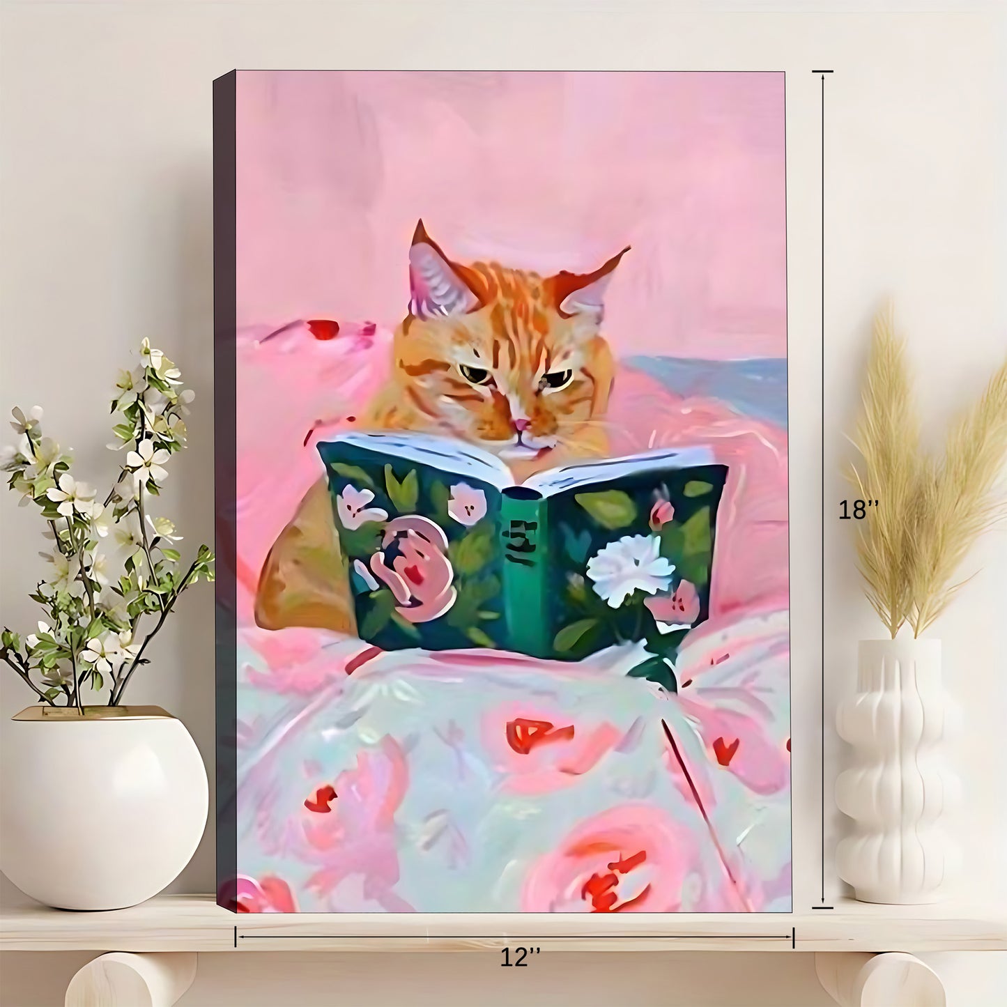 Funny Cat Art - Canvas Wall Art - Abstract Funny Living Room Decor| Liberty Signs #SZ253