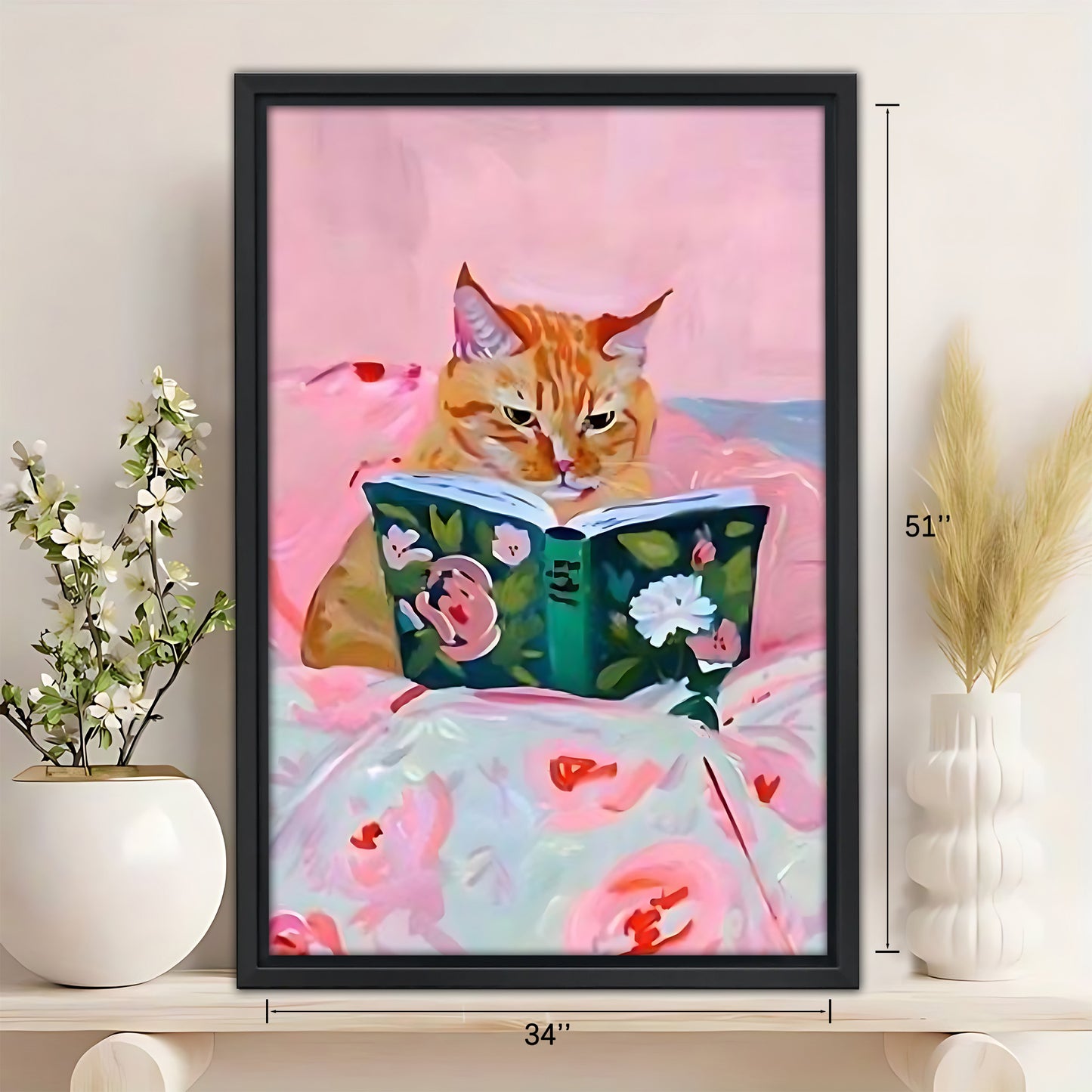 Funny Cat Art - Canvas Wall Art - Abstract Funny Living Room Decor| Liberty Signs #SZ253