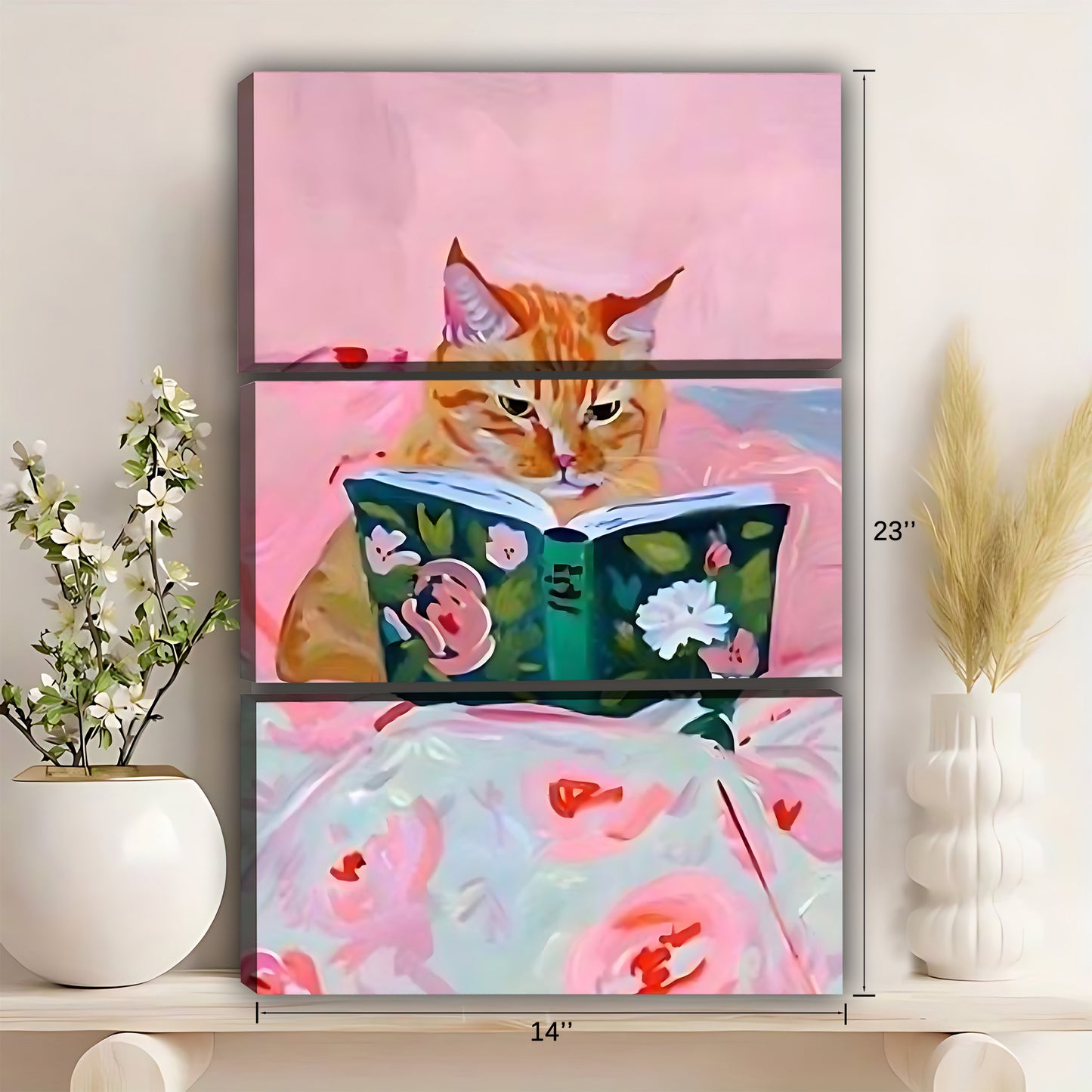 Funny Cat Art - Canvas Wall Art - Abstract Funny Living Room Decor| Liberty Signs #SZ253