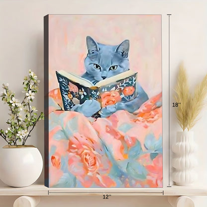 Funny Cat Art - Canvas Wall Art - Abstract Funny Living Room Decor| Liberty Signs #SZ254