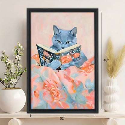 Funny Cat Art - Canvas Wall Art - Abstract Funny Living Room Decor| Liberty Signs #SZ254