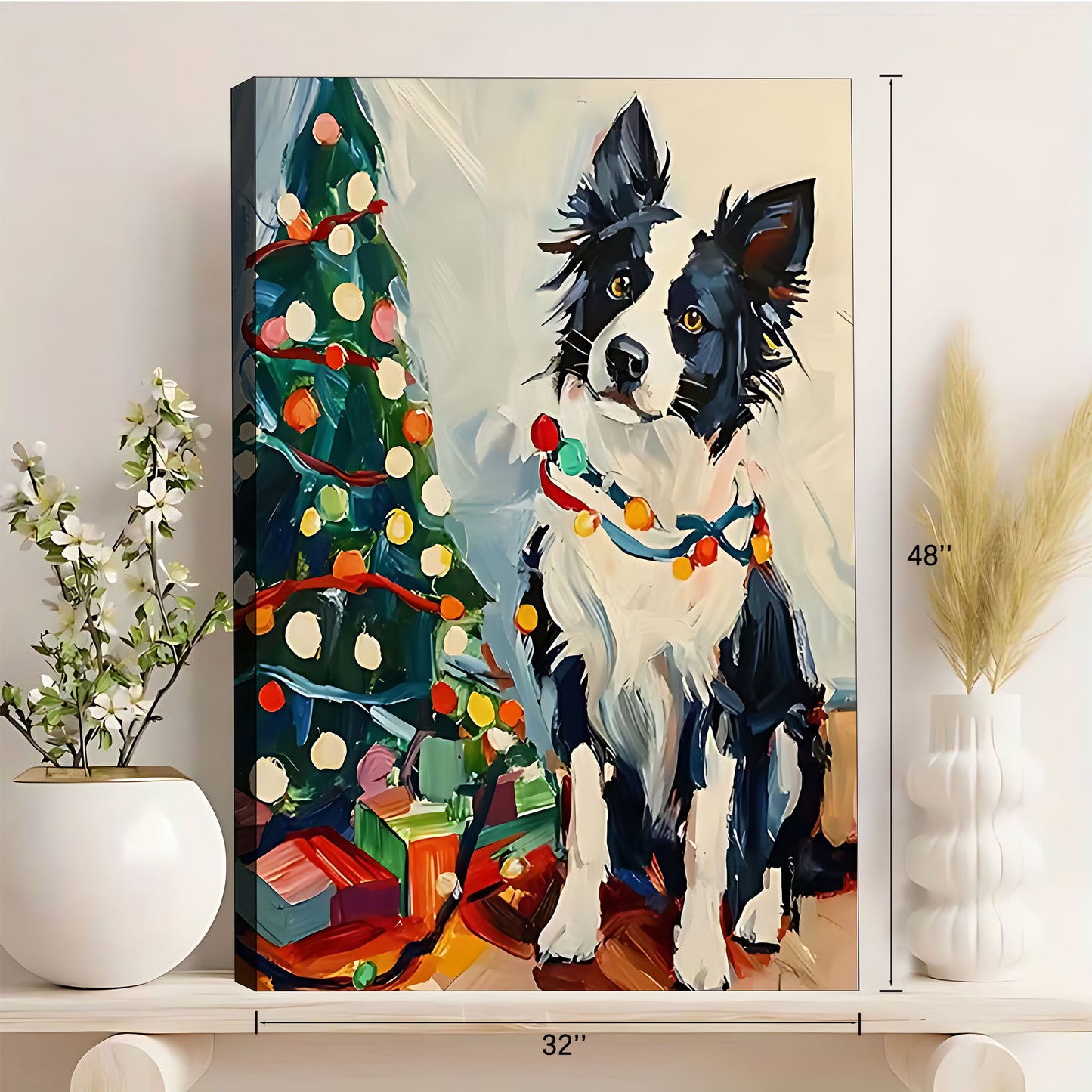 Funny Dog Art - Canvas Wall Art - Abstract Funny Living Room Decor| Liberty Signs #SZ257