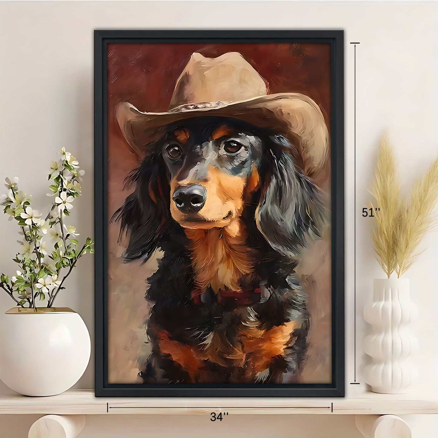 Funny Dog Art - Canvas Wall Art - Abstract Funny Living Room Decor| Liberty Signs #SZ258
