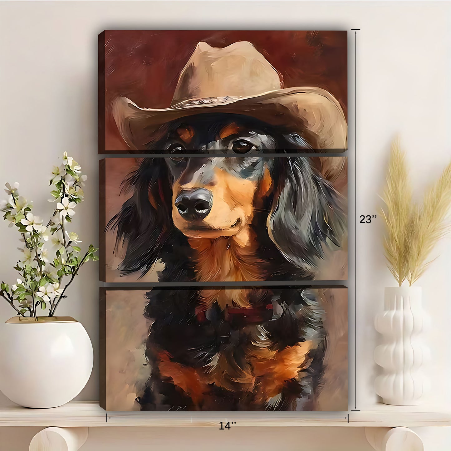 Funny Dog Art - Canvas Wall Art - Abstract Funny Living Room Decor| Liberty Signs #SZ258